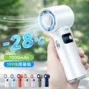 【5倍ポイント★クーポンで3,280円】ハンディファン 超強風 冷却プレート -28℃ 瞬間冷却 扇風機 199段階風量 折りたたみ 超軽量 手持ち 卓上 携帯扇風機 静音 ポータブル扇風機 6WAY 多機能 小型 強力 7000mAh 大