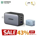 【お買い物マラソン43%OFFクーポン】楽天1位 UGREEN 65W USB-C充電器 PD充電器 GaN 65W充電器 3ポート USB type-c ACアダプター USB-C急速充電器 GaNII窒化ガリウム PPS対応 折り畳み式